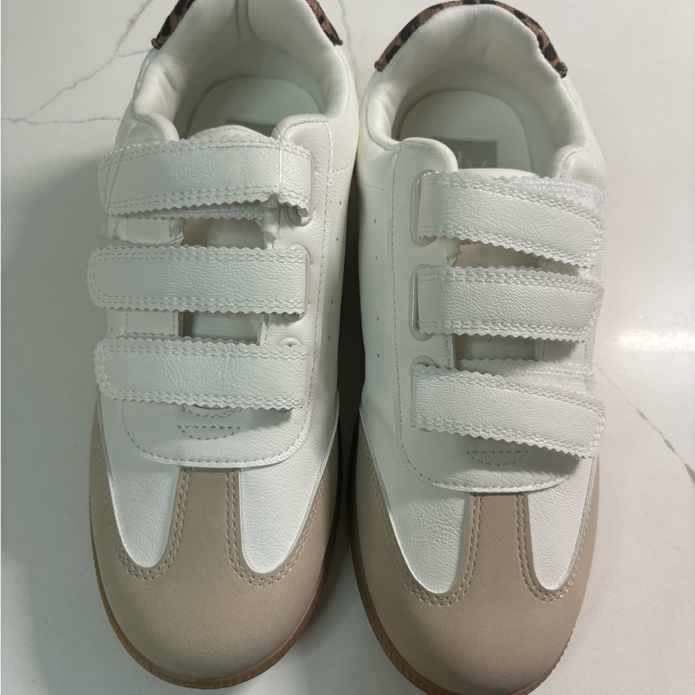 Dolce Vita White and Tan Women's Sneakers